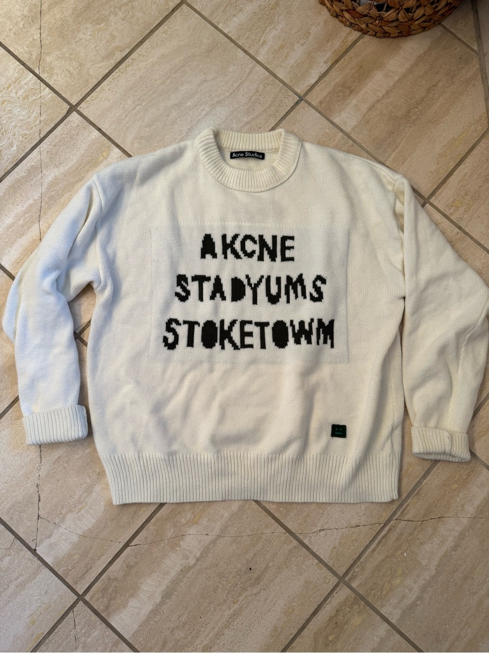 Acne Studios Cream Knit Sweater